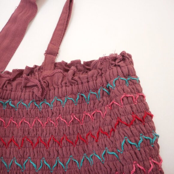 Torrid Size 3 Square-neck Smocked Babydoll Tank Women's plus size 3X Mauve - Picture 7 of 10